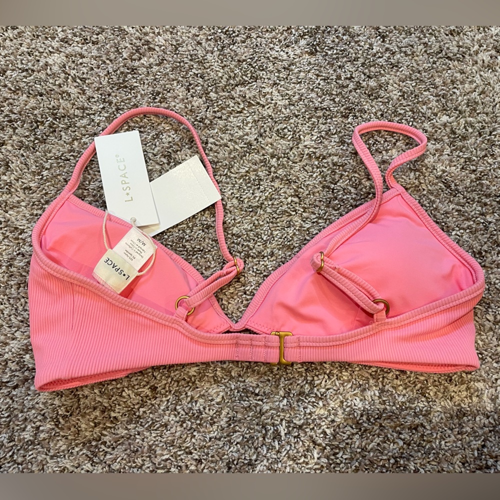 L*Space Helena Ribbed Bikini Top Size Medium - Picture 4 of 4